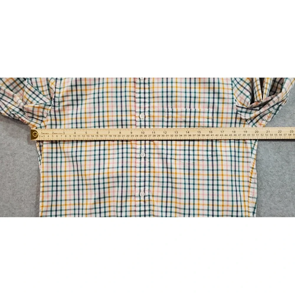 Lot of 2 J. Crew Plaid Button Down Shirts Medium‎ Classic / Slim Untucked